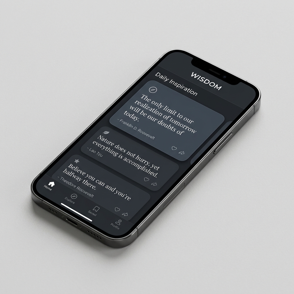 QuotesText Mobile Application Mockup
