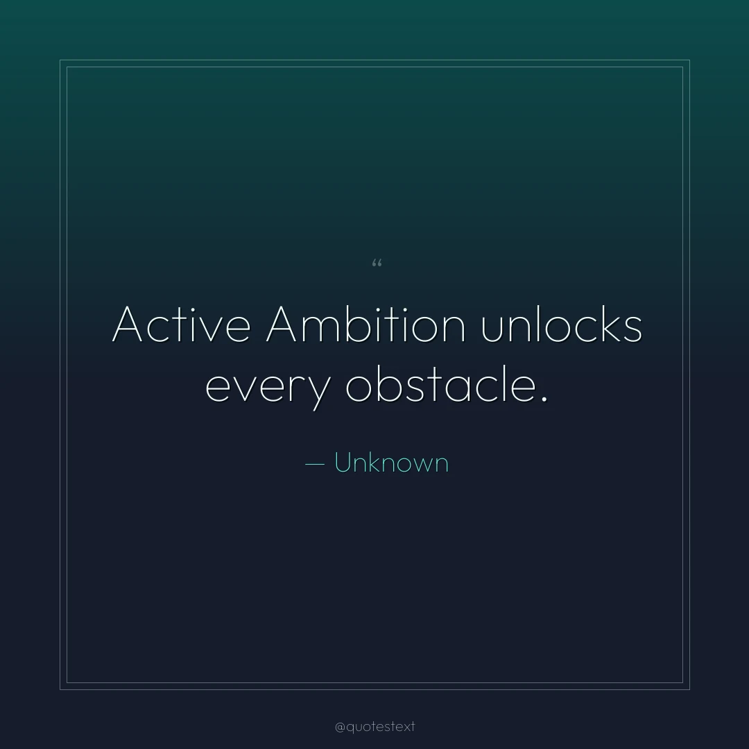 Active Ambition unlocks every obstacle.
