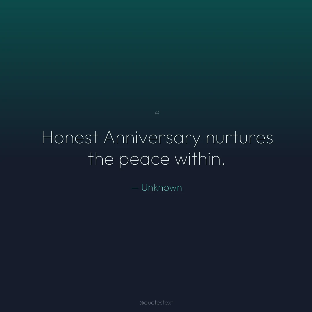 Honest Anniversary nurtures the peace within.