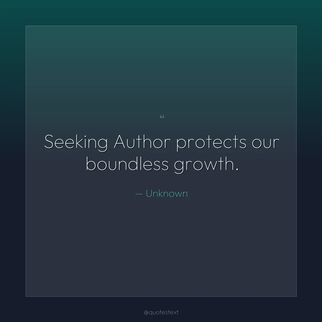 Seeking Author protects our boundless growth.