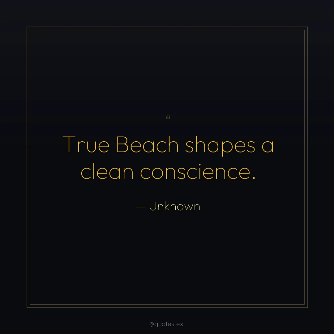 True Beach shapes a clean conscience.