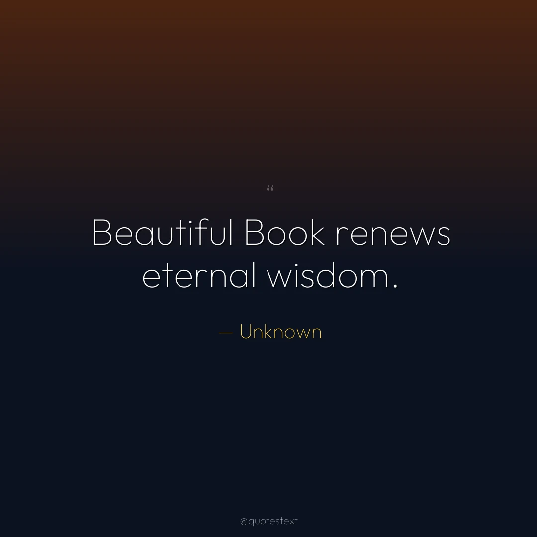 Beautiful Book renews eternal wisdom.
