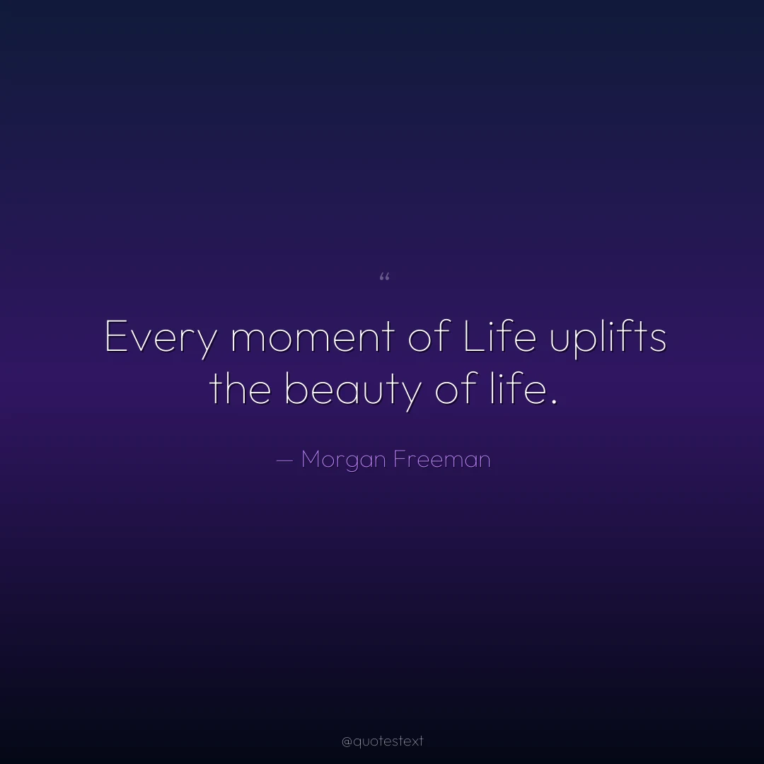 Every moment of Life uplifts the beauty of life.