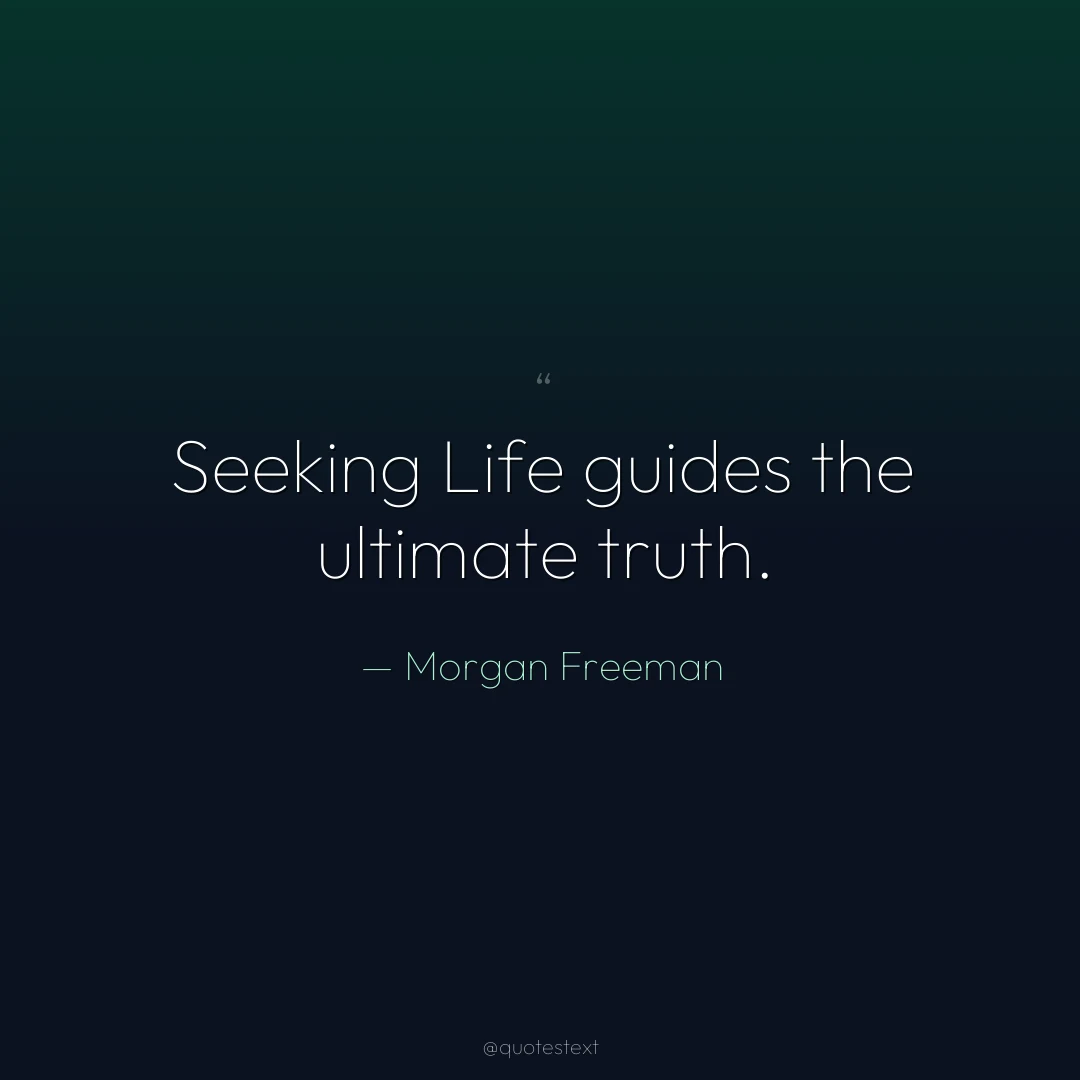 Seeking Life guides the ultimate truth.